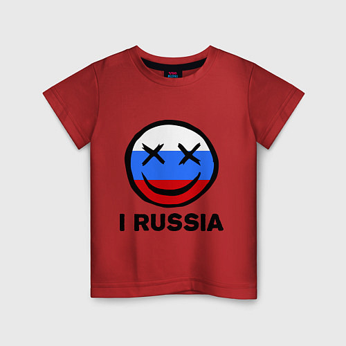 Детская футболка I russia / Красный – фото 1