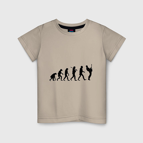 Детская футболка Эволюция рока / Миндальный – фото 1