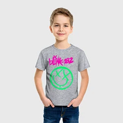 Футболка хлопковая детская BLINK-182, цвет: меланж — фото 2