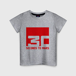 Футболка хлопковая детская 30 seconds to mars, цвет: меланж