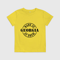 Футболка хлопковая детская Made in Georgia (сделано в Грузии), цвет: желтый