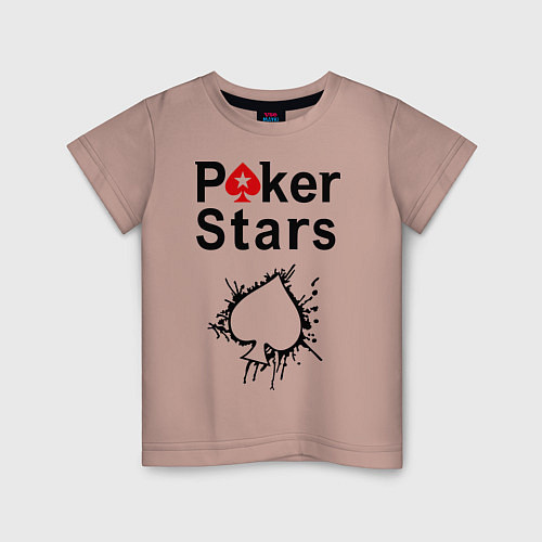 Детская футболка Poker Stars / Пыльно-розовый – фото 1