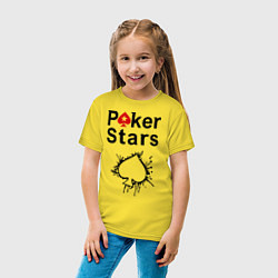 Футболка хлопковая детская Poker Stars, цвет: желтый — фото 2