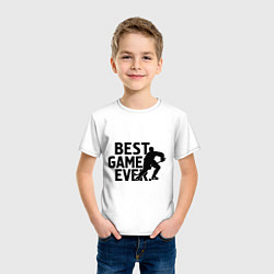 Футболка хлопковая детская Hockey - best game, цвет: белый — фото 2