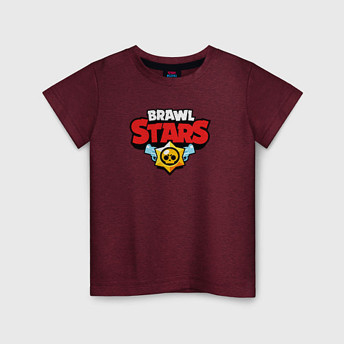 Детская футболка BRAWL STARS / Меланж-бордовый – фото 1
