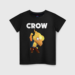 Футболка хлопковая детская BRAWL STARS CROW PHOENIX, цвет: черный