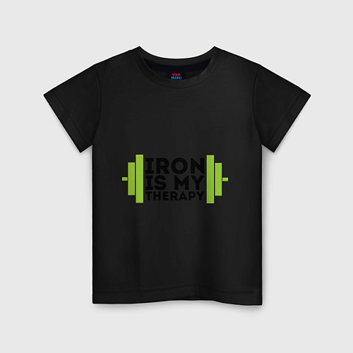 Детская футболка Iron is my therapy / Черный – фото 1