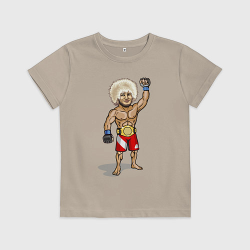 Детская футболка Хабиб Нурмагомедов / Миндальный – фото 1