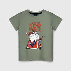 Футболка хлопковая детская New Year - new style!, цвет: авокадо