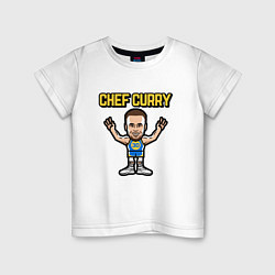 Футболка хлопковая детская Chef Curry, цвет: белый
