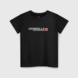 Футболка хлопковая детская UMBRELLA CORP, цвет: черный