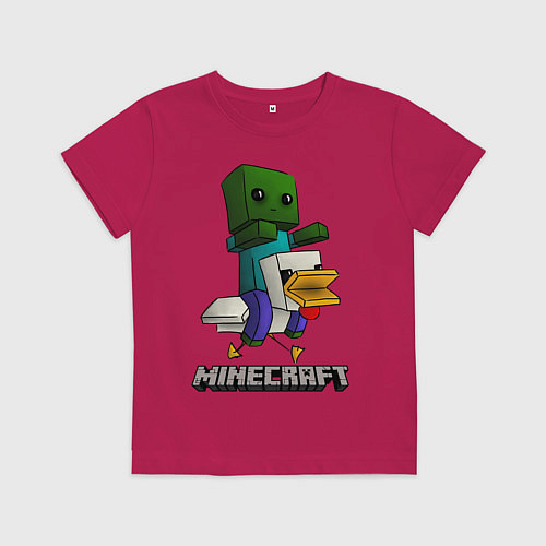 Детская футболка MINECRAFT / Маджента – фото 1