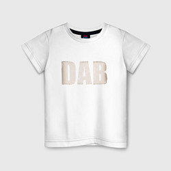 Футболка хлопковая детская DAB, цвет: белый