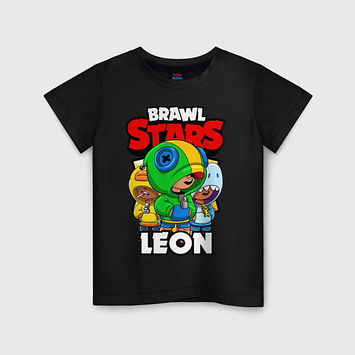 Детская футболка BRAWL STARS LEON / Черный – фото 1
