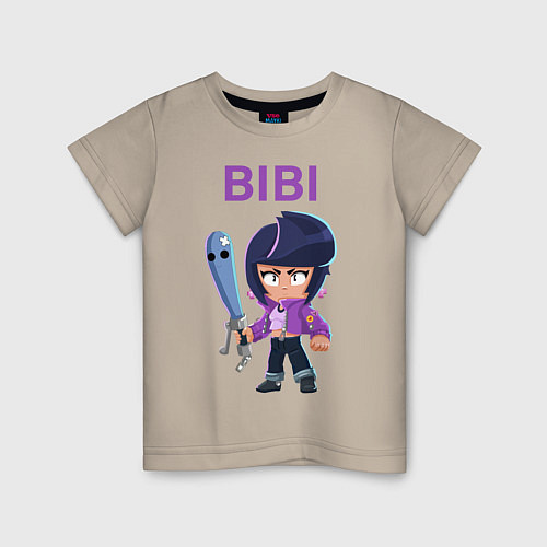 Детская футболка BRAWL STARS BIBI / Миндальный – фото 1