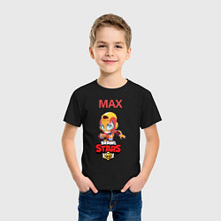 Футболка хлопковая детская BRAWL STARS MAX, цвет: черный — фото 2