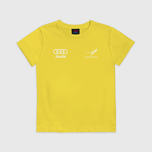 Детская футболка Audi Quattro / Желтый – фото 1