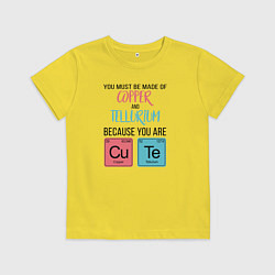 Футболка хлопковая детская Copper and Tellurium, цвет: желтый
