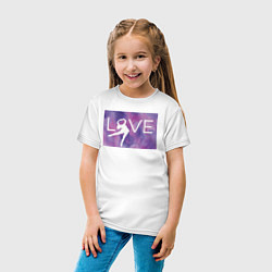 Футболка хлопковая детская LOVE, цвет: белый — фото 2