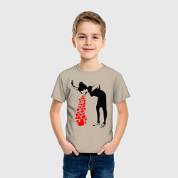 Футболка хлопковая детская Banksy, цвет: миндальный — фото 2