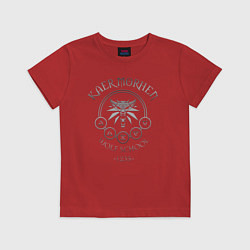 Футболка хлопковая детская ВЕДЬМАК, цвет: красный