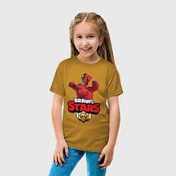 Футболка хлопковая детская Brawl Stars - Nita, цвет: горчичный — фото 2