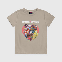 Футболка хлопковая детская UNDERTALE, цвет: миндальный