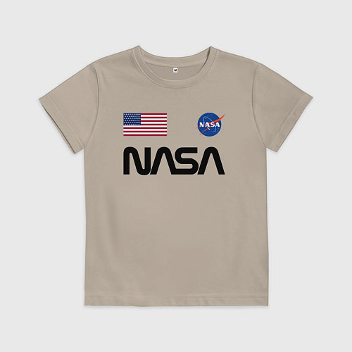 Детская футболка NASA НАСА / Миндальный – фото 1