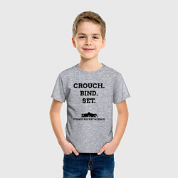 Футболка хлопковая детская Crouch Bind Set, цвет: меланж — фото 2