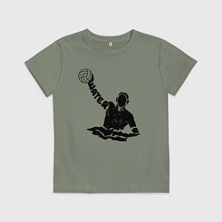 Футболка хлопковая детская Ватерполист, цвет: авокадо