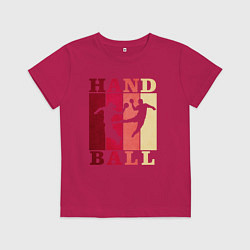Футболка хлопковая детская Handball, цвет: маджента