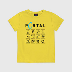 Футболка хлопковая детская PORTAL, цвет: желтый