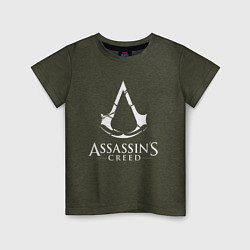 Футболка хлопковая детская Assassin’s Creed, цвет: меланж-хаки