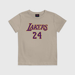 Футболка хлопковая детская Kobe Bryant, цвет: миндальный