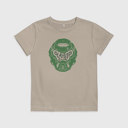 Футболка хлопковая детская Slayers Club, цвет: миндальный