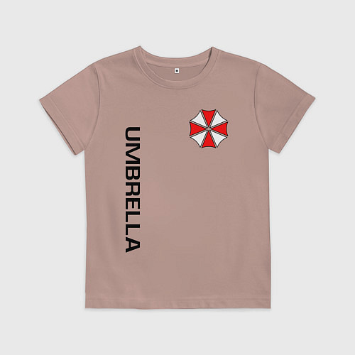 Детская футболка UMBRELLA CORP / Пыльно-розовый – фото 1
