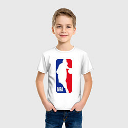 Футболка хлопковая детская NBA Kobe Bryant, цвет: белый — фото 2