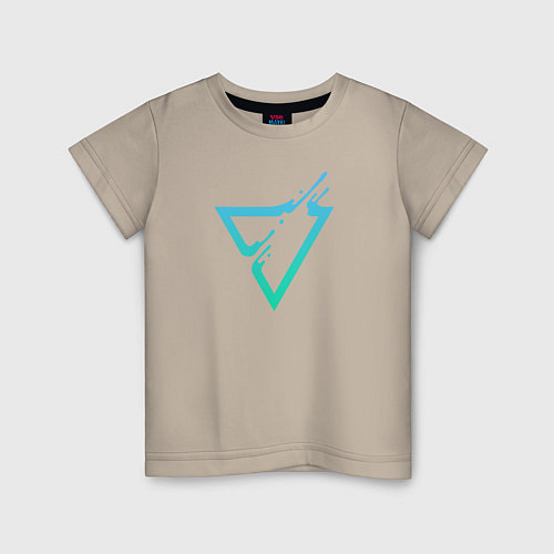 Детская футболка Liquid Triangle / Миндальный – фото 1