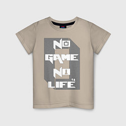 Футболка хлопковая детская No Game No Life Zero, цвет: миндальный
