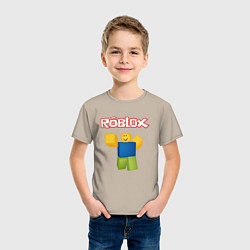 Футболка хлопковая детская ROBLOX, цвет: миндальный — фото 2