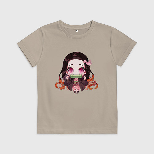 Детская футболка Незуко Камадо / Миндальный – фото 1