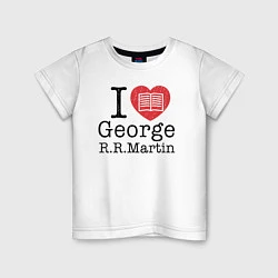 Футболка хлопковая детская I Love George Martin, цвет: белый