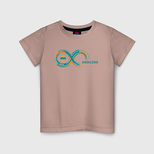 Детская футболка Arduino / Пыльно-розовый – фото 1