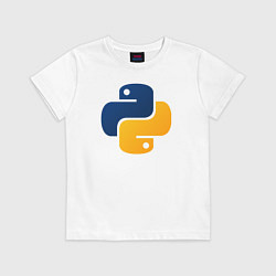 Футболка хлопковая детская Python, цвет: белый