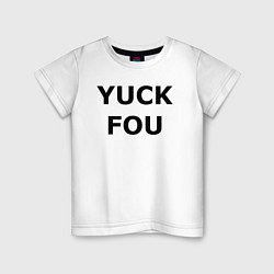 Футболка хлопковая детская YUCK FOU, цвет: белый