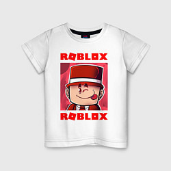 Футболка хлопковая детская ROBLOX, цвет: белый