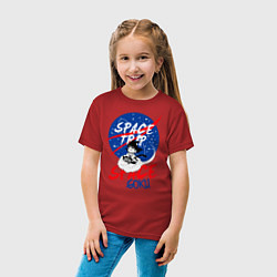 Футболка хлопковая детская Space trip, цвет: красный — фото 2