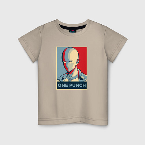Детская футболка ONE-PUNCH MAN / Миндальный – фото 1