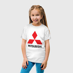 Футболка хлопковая детская MITSUBISHI, цвет: белый — фото 2