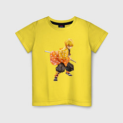 Футболка хлопковая детская KIMETSU NO YAIBA, цвет: желтый